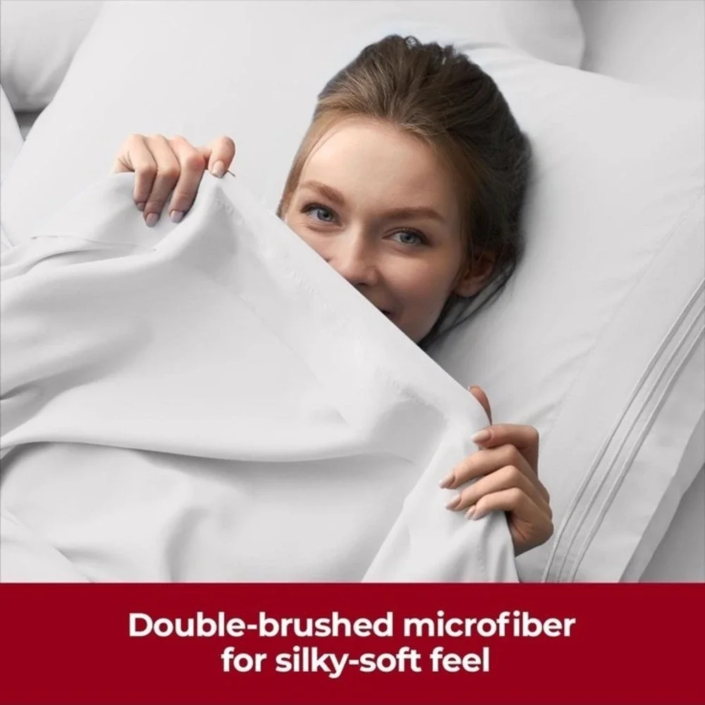 Mellanni Extra Deep Twin XL Sheet 3 Pc Iconic Collection Bedding‎ Hotel Luxury
